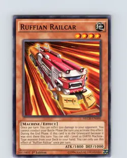 Yu-Gi-Oh TCG Ruffian Railcar NECH-EN090 1st Edition Regular Common Card NM - Image 1