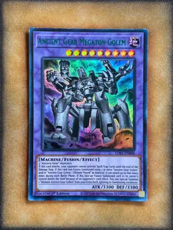 Yugioh Ancient Gear Megaton Golem LDS1-EN088 Ultra Rare 1st Ed GREEN NM - Image 1