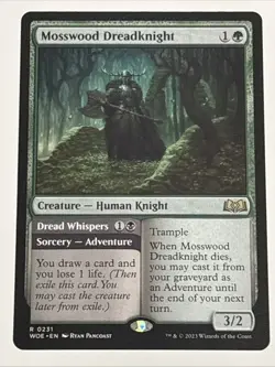 MTG Wilds of Eldraine Mosswood Dreadknight 0231 NM Rare - Image 1