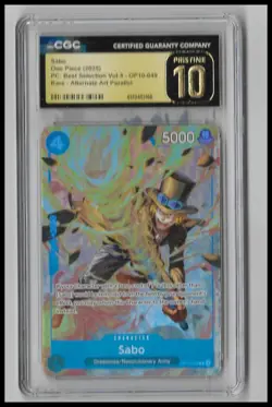 2025 One Piece PC Best Selection Vol.4 #OP10-049 Sabo Parallel CGC 10 PRISTINE - Image 1