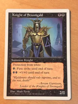 Magic the Gathering MTG Knight of Stromgald Fifth Edition LP - Image 1
