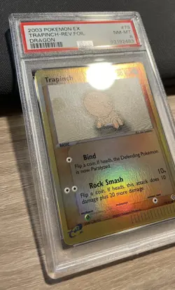 PSA 8 EX Dragon Reverse Foil Trapinch #79 - Pokemon TCG 2003 Vintage Card - Image 2