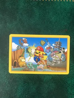 Mario Pikachu 2016 Pokemon Center Playing Card 9 of clubs MINT - Image 3