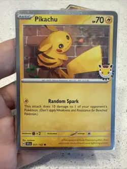 Pikachu 051/162 Stamped 2026 Pokemon Day 30 Promo Cosmos Holo - Image 1
