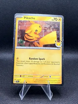 Pikachu 051/162 Pokemon Day 2026 Promo (Stamped Cosmo Holo) - Pokemon NM - Image 1