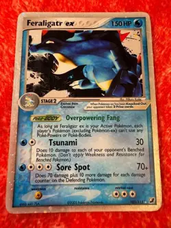 Pokemon TCG Feraligatr ex 103/115 Unseen Forces Holo 2005 - Image 2