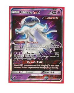 NIHILEGO GX Full Art 49/111 Super Rare HOLO Espanol NM Crimson Invasion Pokemon - Image 1