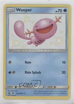 Shiny - Wooper Pokemon Sun & Moon Hidden Fates Vault #SV9 - Image 1