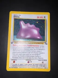 Carta Pokemon Ditto 3/62 Holo Set Fossil Italiano 1° edizione Condizione GOOD - Image 1