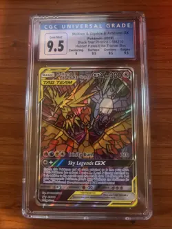 2019 POKEMON PROMO #SM210 MOLTRES & ZAPDOS & ARTICUNO GX CGC 10 GEM MINT - Image 1