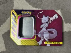 Pokemon TCG Mewtwo Mew Tag Team Tin Empty - Image 1