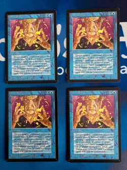 4x MTG Power Sink Beta Edition Magic: The Gathering Moderate Play Playset - Image 1