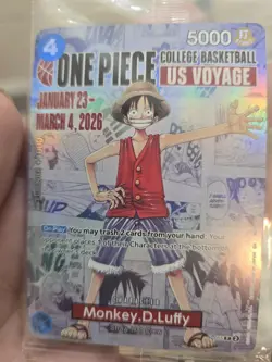 Monkey.D.Luffy (055) (College Basketball US Voyage) P-055 One Piece Promotion - Image 2