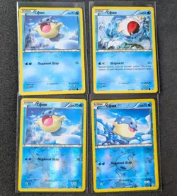 Pokemon TCG Russian Spheal 4 Karten Lot Reverse Holo Cards - Image 1