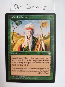 1x Worldy Tutor Mirage MTG Great Condition - Image 1