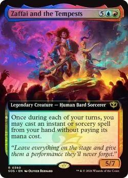 Zaffai and the Tempests Foil Extended Art Secrets of Strixhaven NM MTG - Image 1