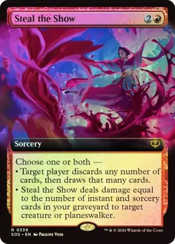 Steal the Show Foil Extended Art Secrets of Strixhaven NM MTG - Image 1