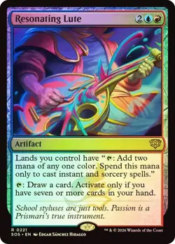 Resonating Lute Foil Secrets of Strixhaven NM MTG - Image 1