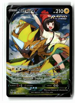 Zeraora V ⭐ TG16/TG30 Holo V Rare Silver Tempest Trainer Gallery Pokemon NM - Image 1