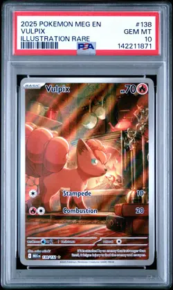 2025 POKEMON MEG EN-MEGA EVOLUTION ILLUSTRATION RARE #138 VULPIX PSA 10 - Image 1