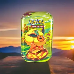 Pokemon TCG Prismatic Evolutions Mini Tin Flareon Sealed NEW 🔥 Eeveelution Tin - Image 1