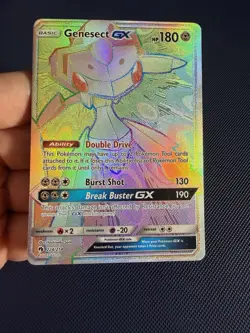 Pokemon TCG Genesect GX 224/214 Sm-Lost Thunder Full Art Holo Secret Rare 180HP - Image 1