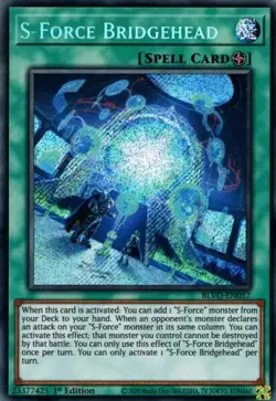 X3 S-Force Bridgehead BLVO-EN057 1st Secret Rare NM Yu-Gi-Oh! DNA GAMES - Image 1
