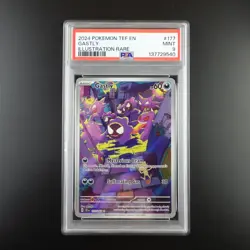 PSA 9 Gastly 177/162 Pokemon Temporal Forces Holo Full Art Graded Card - Image 1