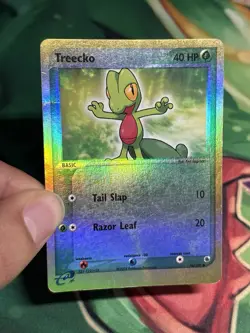 Treecko 76/109 Ex Ruby and Sapphire Reverse Holo Foil Pokemon Card - Image 3