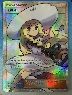 Lillie 147/149 Sun & Moon Base Ultra Rare Full Art Waifu Pokemon Card - Image 1