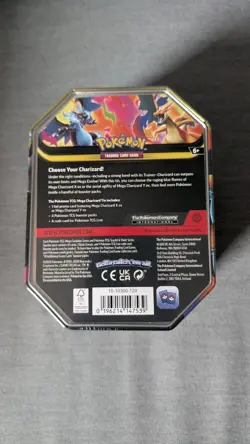 Pokemon Mega Charizard Tin Trading Card Game Multicolor Metal Collectible - Image 2