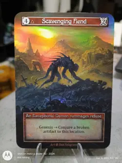 Sorcery Contested Realm Scavenging Fiend Exceptional Beta Foil NM - Image 1