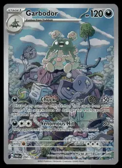 Pokemon Cards Garbodor 204/182 Paradox Rift Illustration Rare NM - Image 1