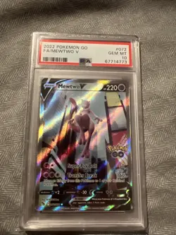 Pokemon TCG Mewtwo V Full Art Alternate Art Rare Holo Gem Mint 10 - Image 1