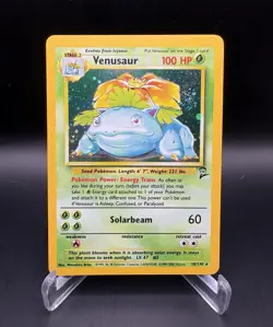 Pokemon TCG Venusaur Base Set 2 Holo Rare With Swirl 100 HP 18/130 Stage 2 - Image 1
