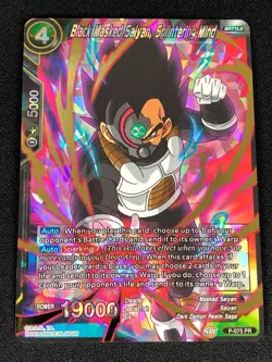 DRAGON BALL SUPER BLACK MASKED SAIYAN SPLINTERING MIND P-075 PR FOIL (NM) - Image 1
