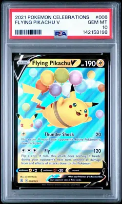 Flying Pikachu V 006/025 Pokemon Celebrations Card - PSA 10 GEM MT - Image 1