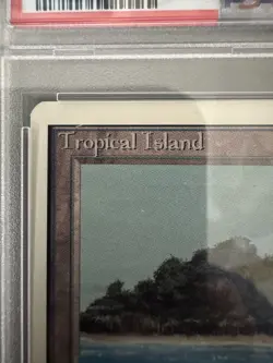 MTG Magic Gathering -- Tropical Island Unlimited PSA 7 (Near Mint) #1 - Image 2