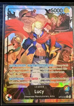 One Piece Card Game TCG Lucy OP15-002 Alt Art Leader NM Condition - Image 1