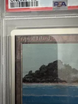 MTG Magic Gathering -- Tropical Island Unlimited PSA 7 (Near Mint) #2 - Image 2