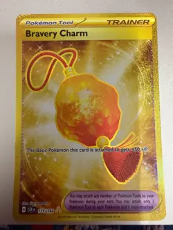 Bravery Charm 175/142 Stellar Crown Holo Hyper Rare Card EX Condition - Image 1
