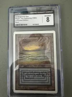 MTG Magic Gathering -- Underground Sea Unlimited CGC 8 (Near Mint / Mint) - Image 1