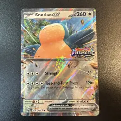 Snorlax ex 076/131 STAMPED Prismatic Evolutions Double Rare Pokemon Near Mint - Image 1