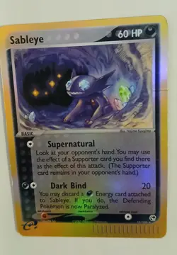 Sableye 10/100 Pokemon EX Sandstorm Reverse Holo Rare Card 2003 - SEE PHOTOS - Image 1