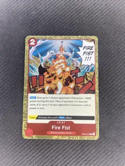 Fire Fist One Piece Rare Holo Trading Card Awakening Of The New Era OP05-019 - Image 1