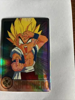 Dragon Ball Z Super Hero Card Prism Gotenks SSJ Power 60000 DBZ 1995 - Image 3