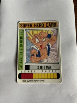 Dragon Ball Z Super Hero Card Prism Gotenks SSJ Power 60000 DBZ 1995 - Image 4