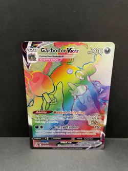 GARBODOR VMAX 216/203 RARE RAINBOW EVOLVING SKIES POKEMON NEAR MINT - Image 1