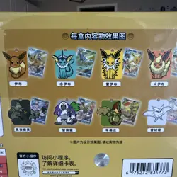 Pokemon S-Chinese Card Frame Case Gift Box Eevee 2024 Middle Case (8 boxes) - Image 5
