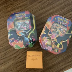Pokemon TCG Mega Charizard EX Tin X2 Sealed - Image 1